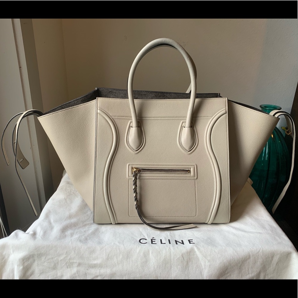 🎉 Céline 2016 Calfskin Pebbled Leather Phantom